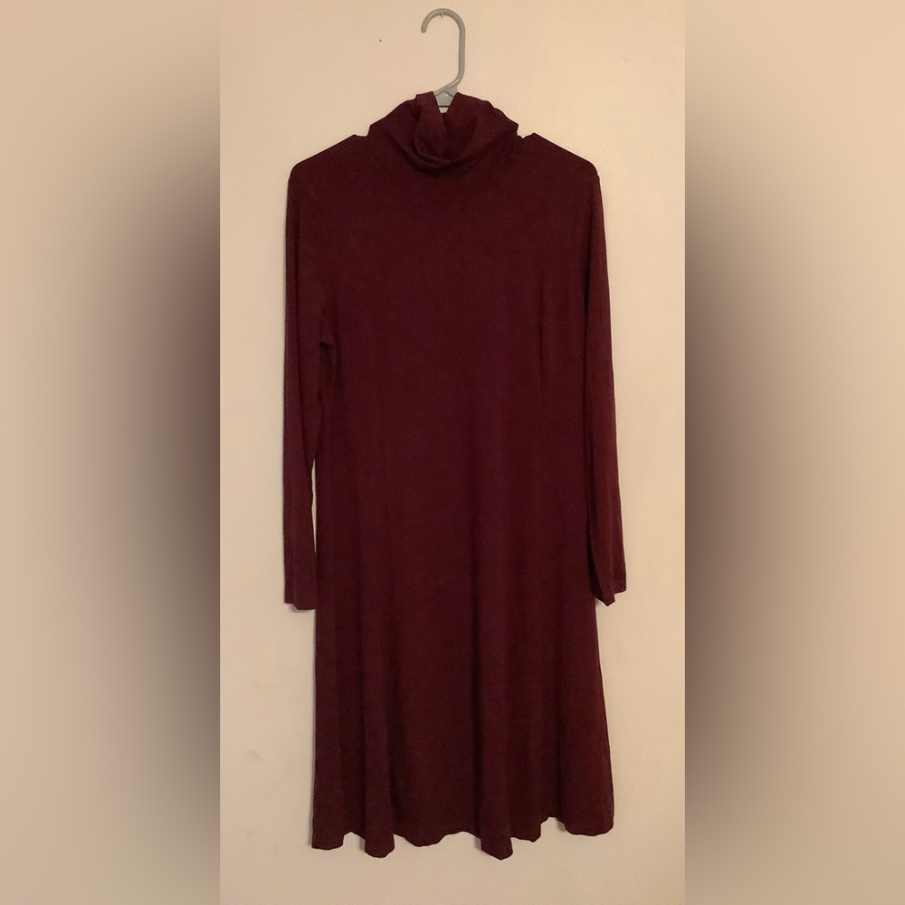 Burgundy Womens long sleeve dress by George Simonton